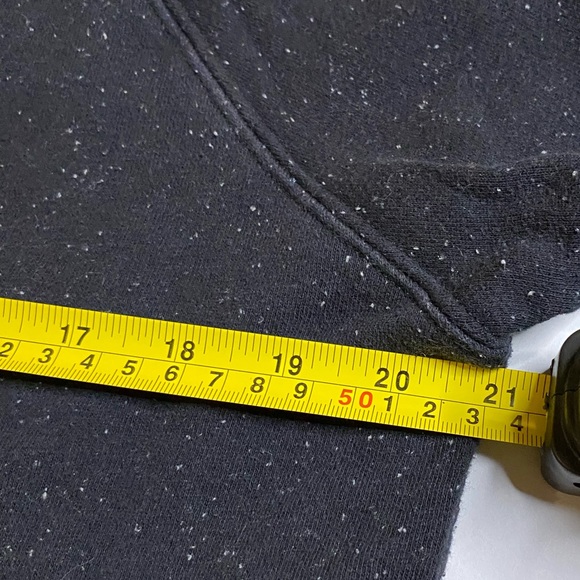 FRANK AND OAK Crewneck Sweatshirt Fleece Black Speckled Confetti Size Small - Picture 7 of 7